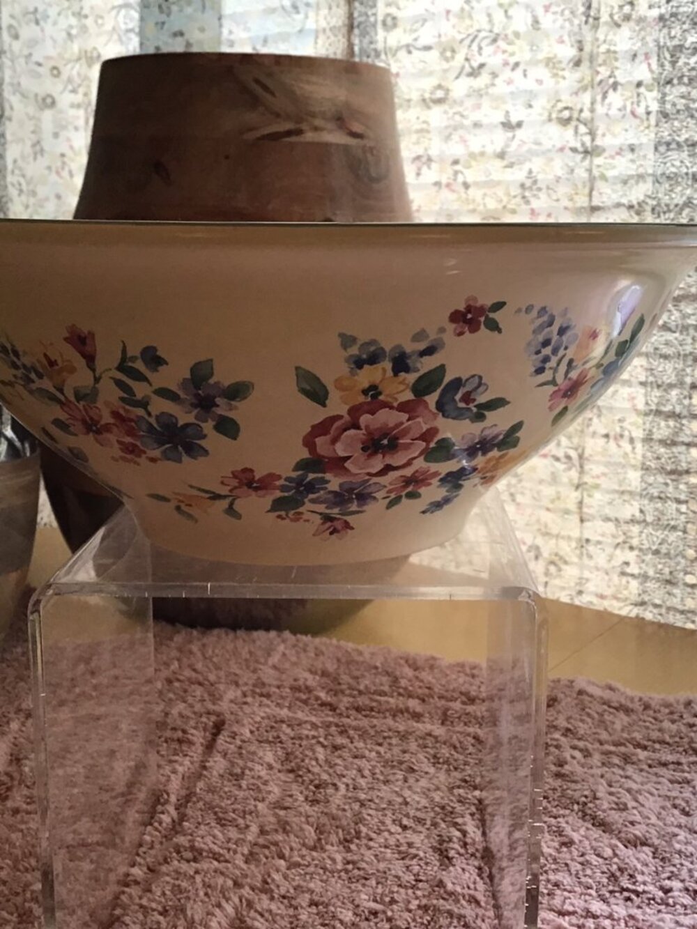 NWOT Large NWOT Large Longaberger Spring Spring Floral Serving Bowl 11 1/2" x 4"